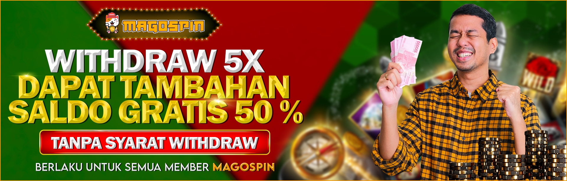 WITHDRAW 5X DAPAT TAMBAHAN SALDO MAGOSPIN